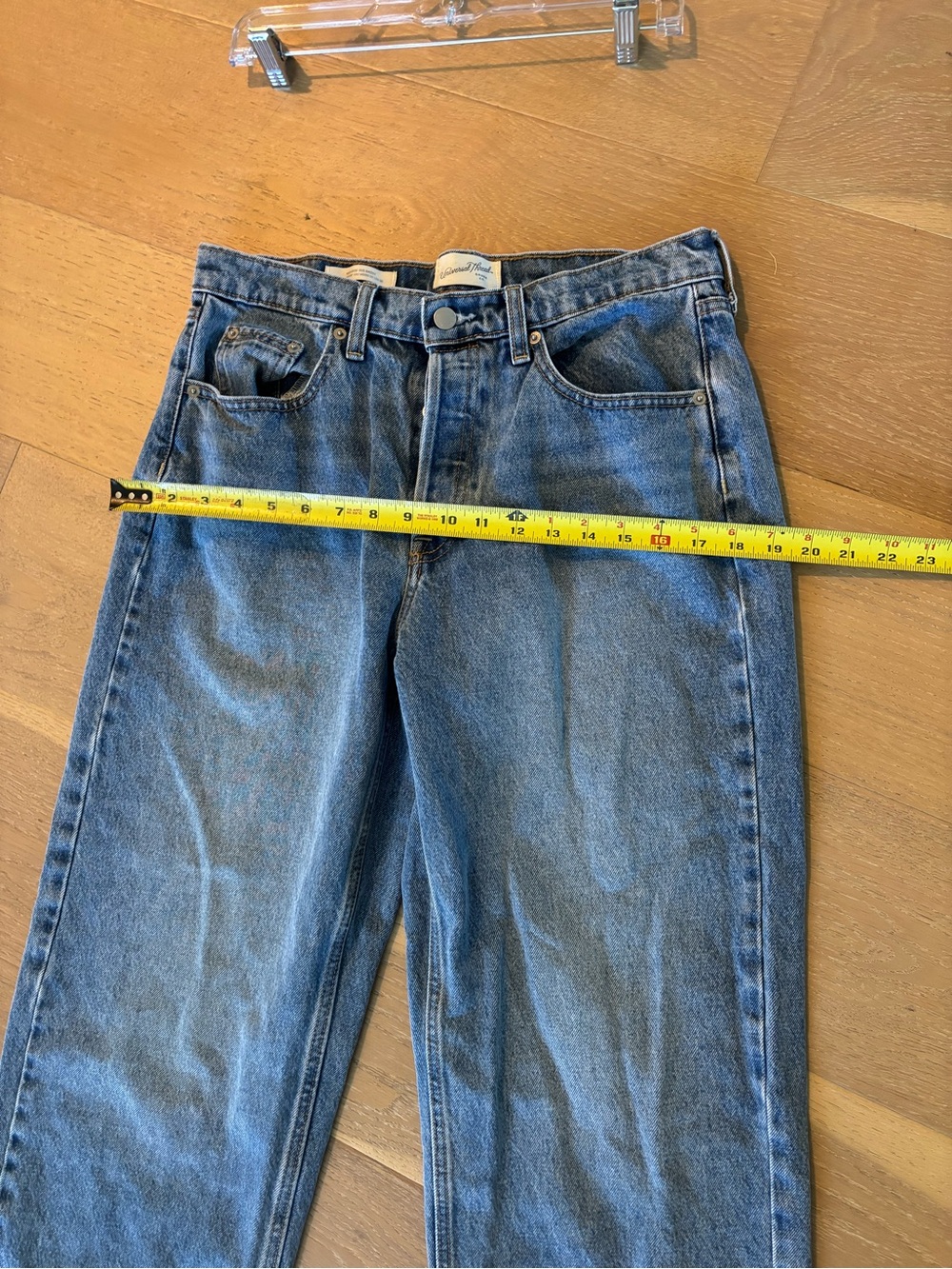 Universal Thread 90's Mid Rise Heart Pocket Baggy Wide Leg Denim Jeans 8 regular - Picture 11 of 13